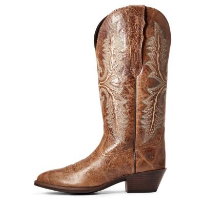 Ariat Heritage Elastic Calf Koyu Kahverengi Western Csizma Bayan (38207-993)